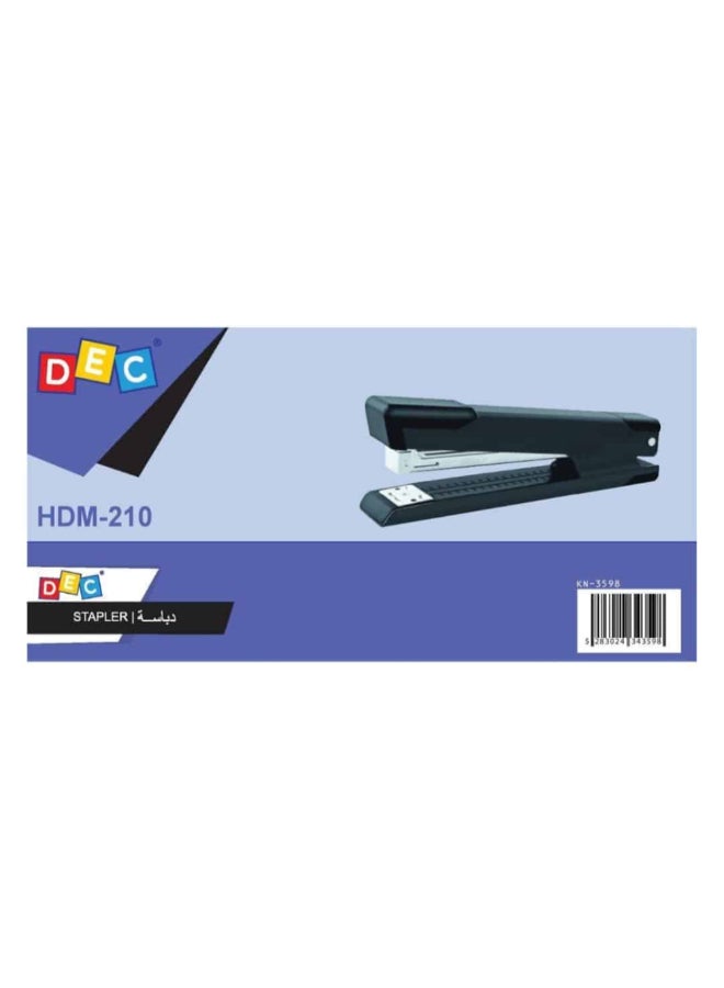 DEC Ergonomic Design Heavy Duty Multi-Sheet Stapler Black 6 x 3.3 x 18.3 cm KNX-HDM-210-BLK - Image 2